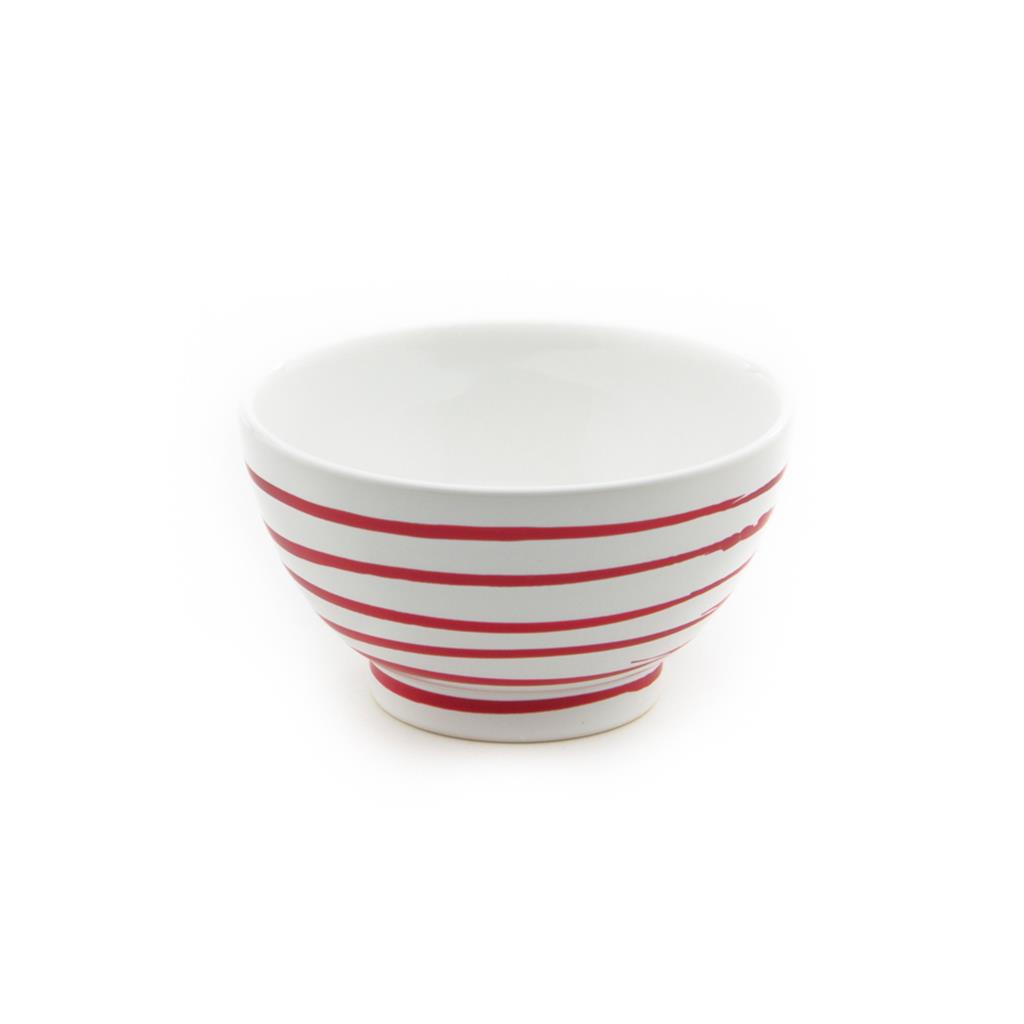 Mueslikom groot - Gevlamd rood - 14 cm