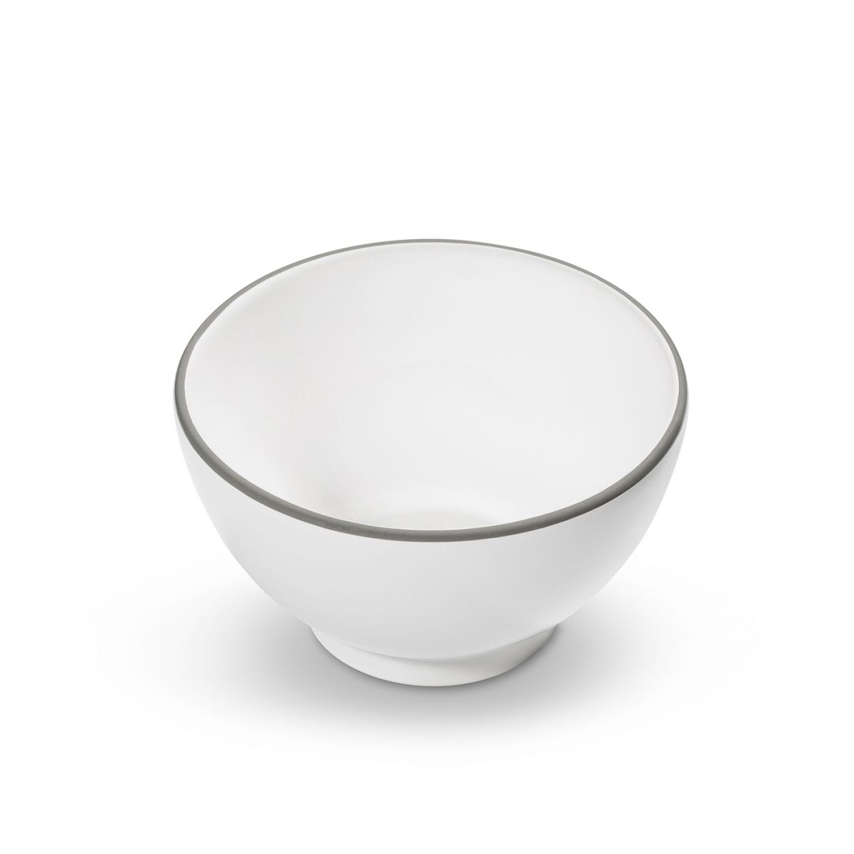 Mueslikom groot - Rand grijs - 14 cm