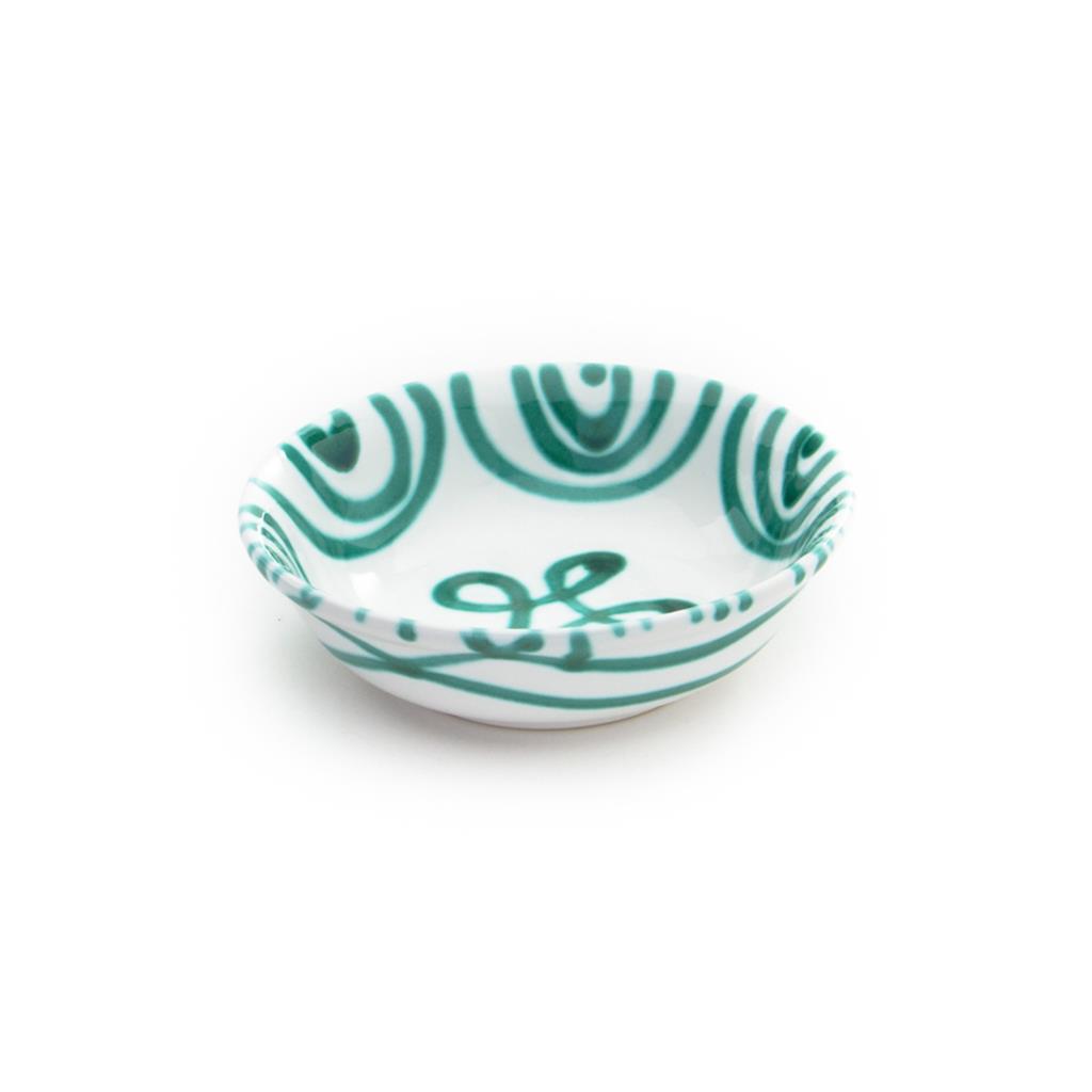 Mueslikom klein - Gevlamd groen - 14 cm