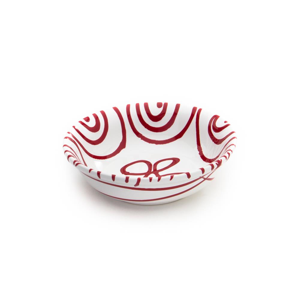 Mueslikom klein - Gevlamd rood - 14 cm