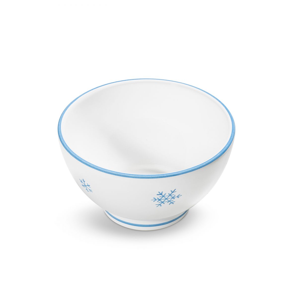 Mueslikom groot - Sneeuwkristal blauw - 14 cm