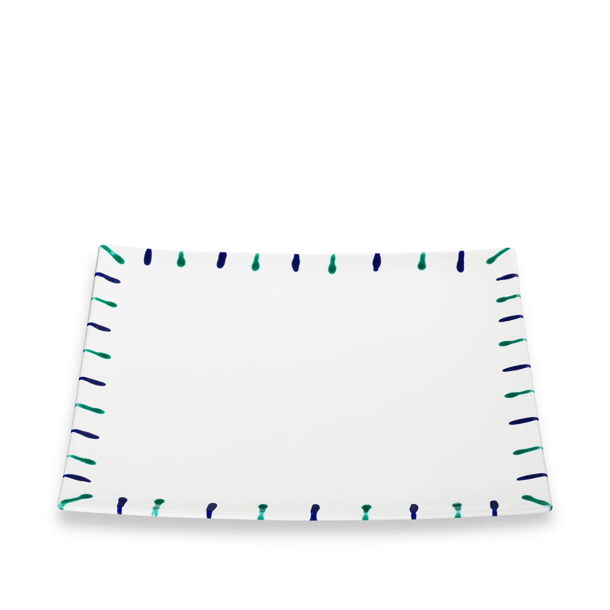 Onderbord / gebaksschaal vierkant - Gevlamd Traunsee - 31 x 31 cm