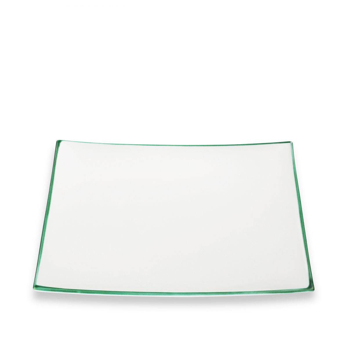 Onderbord / gebaksschaal vierkant - Rand groen - 31 x 31 cm