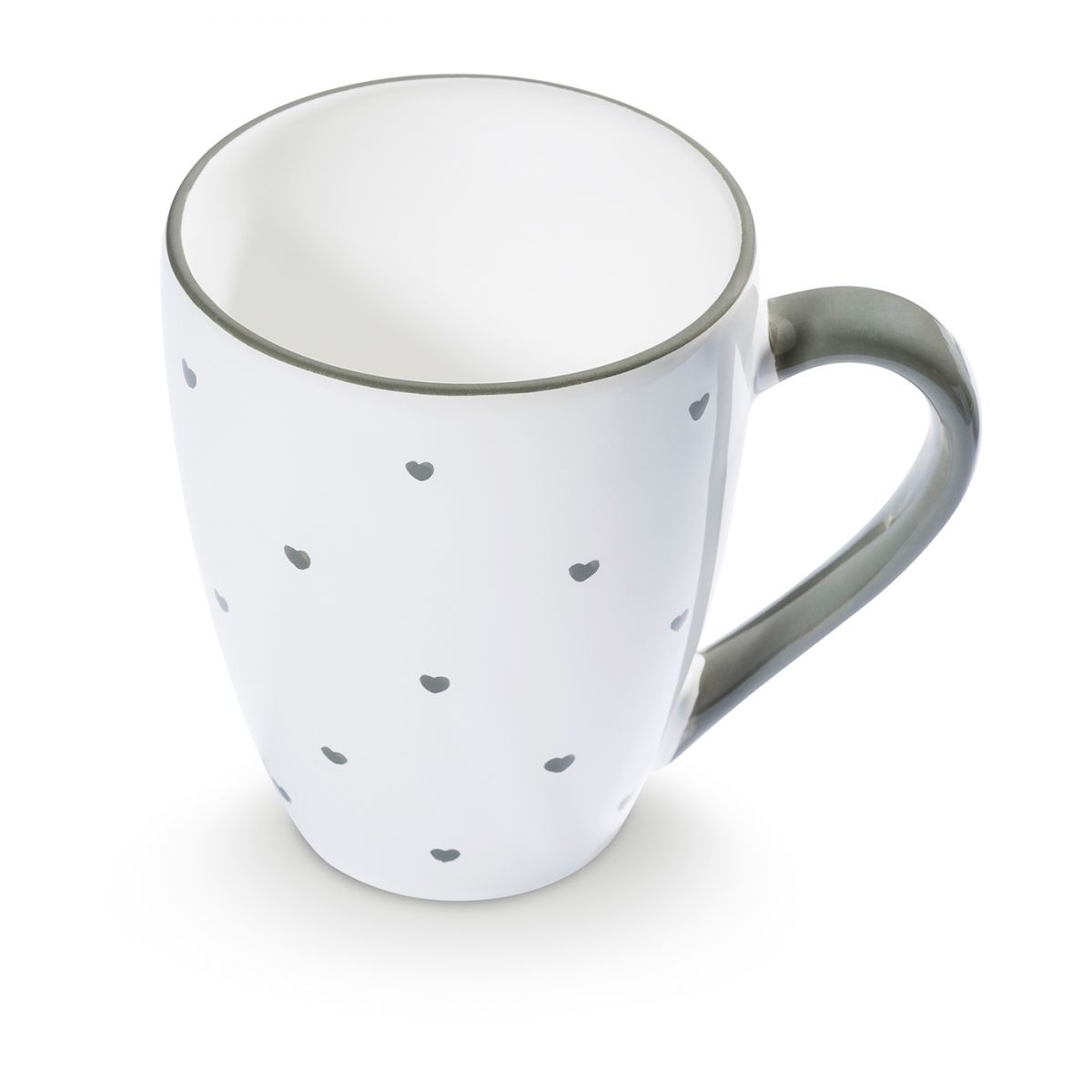 Koffiebeker Max - Hartjes grijs - 0,3 ltr
