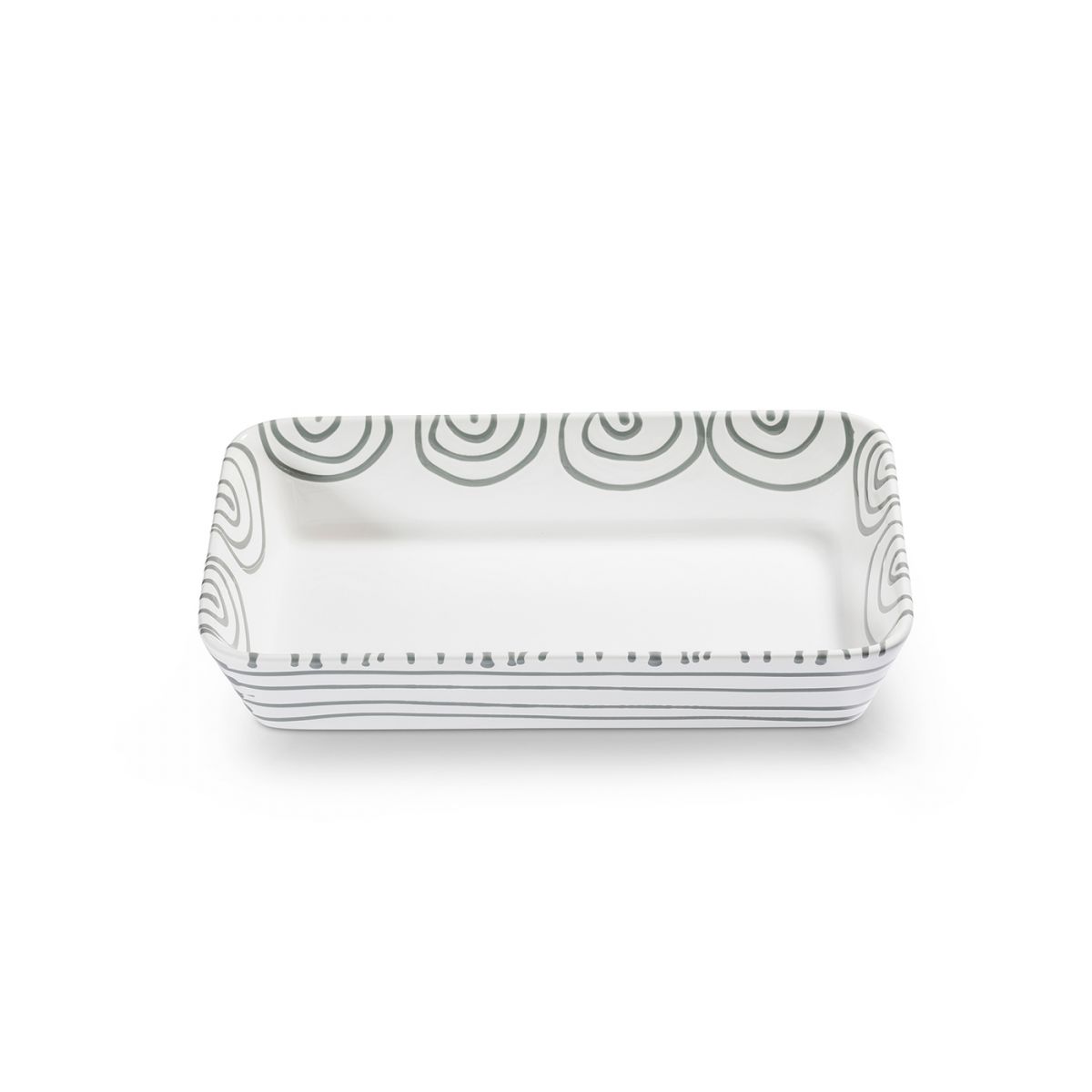 Ovenschaal rechthoek - Gevlamd grijs - 30 x 16,5 cm