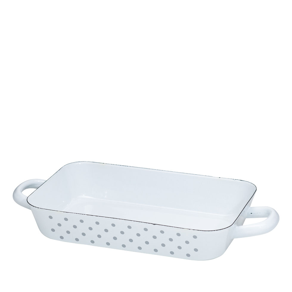 Riess - Braadpan - stippen grijs - 26 x 17 cm