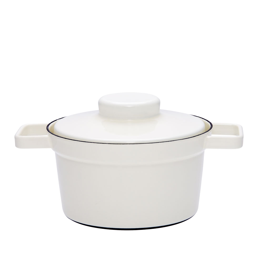 Riess - Pan hoog met deksel - wit - 20 cm - 1,75 ltr