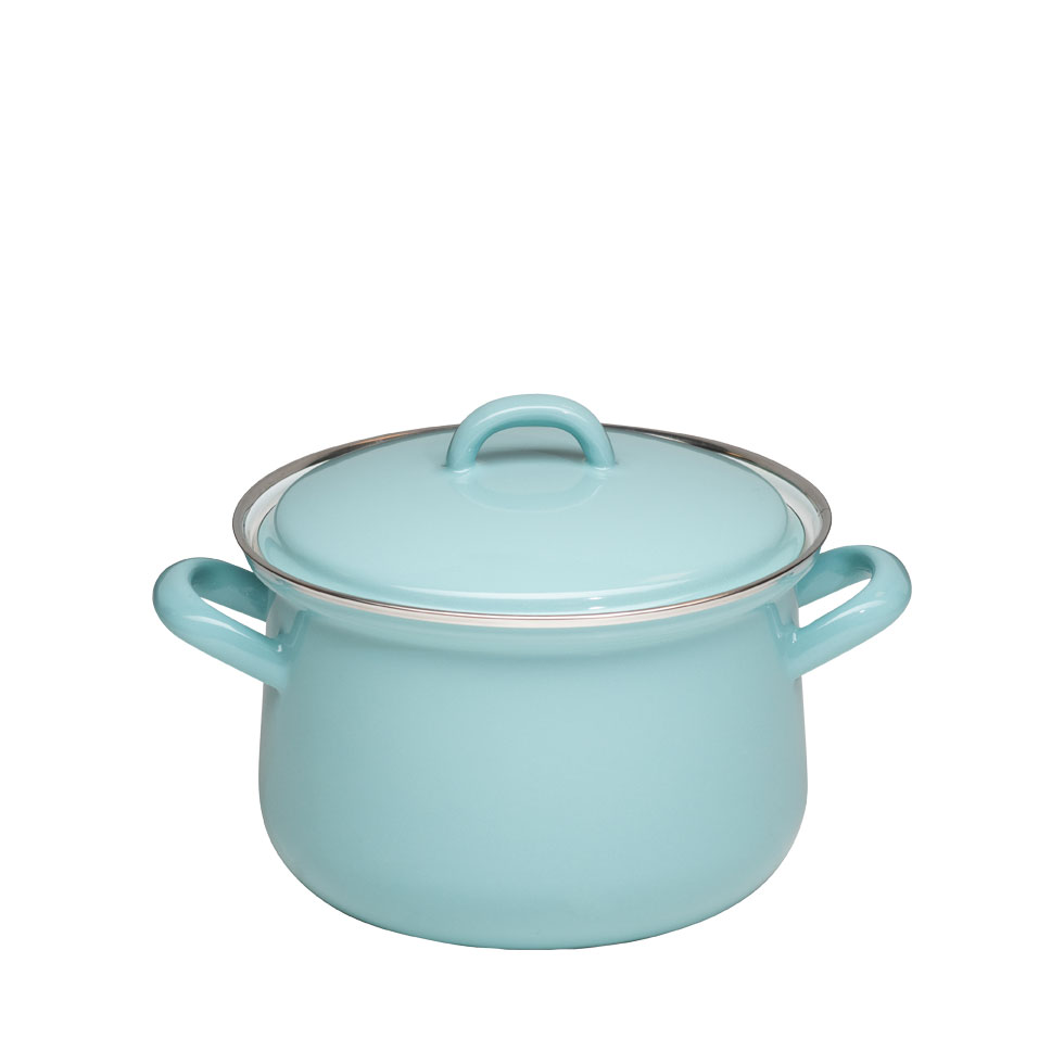 Riess - Pan hoog met deksel - Lichtgroen - 16 cm - 1,5 ltr