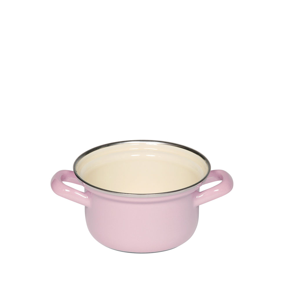 Riess - Pan laag mét deksel - roze - 12 cm - 0,5 ltr