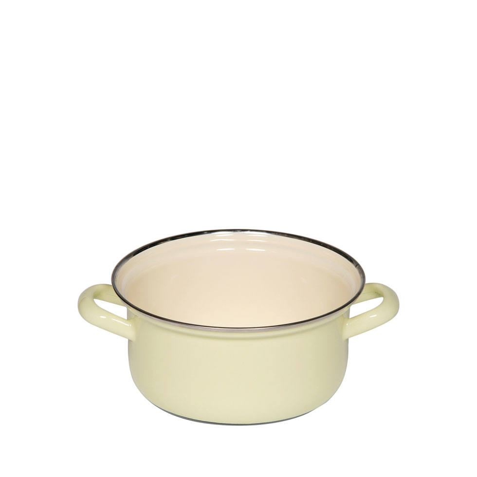Riess - Pan laag mét deksel - geel - 16 cm - 1,0 ltr