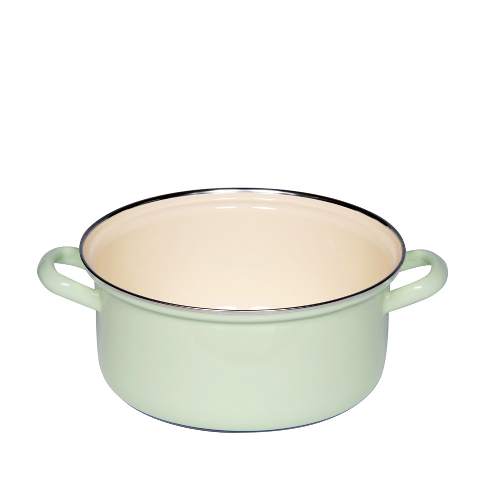 Riess - Pan laag zonder deksel - lichtgroen - 22 cm - 3,0 ltr