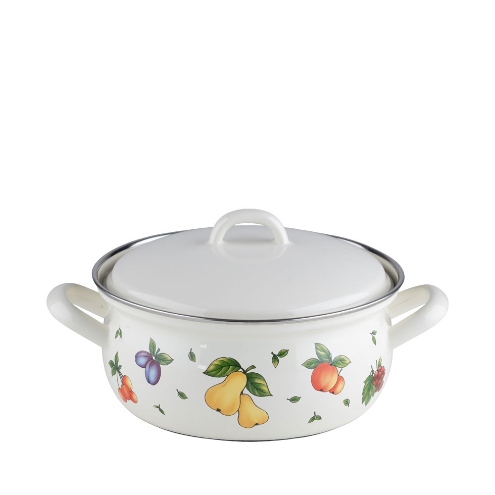 Riess - Pan laag met deksel - Fruit garden - 18 cm - 1,5 ltr