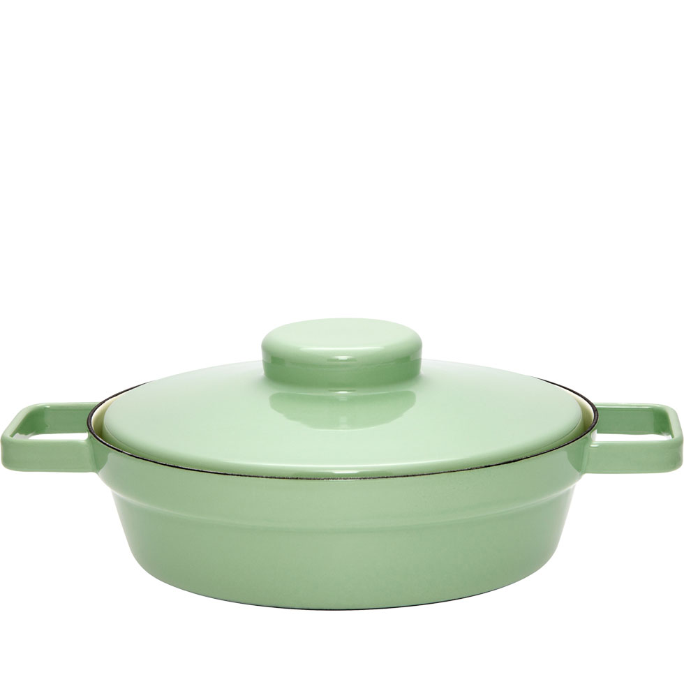 Riess - Pan laag met deksel - groen - 24 cm - 1,5 ltr