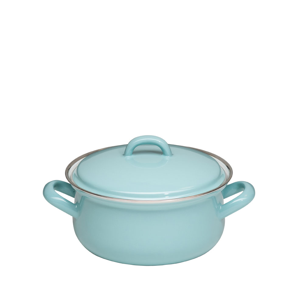Riess - Pan laag met deksel - lichtgroen - 16 cm - 1,0 ltr