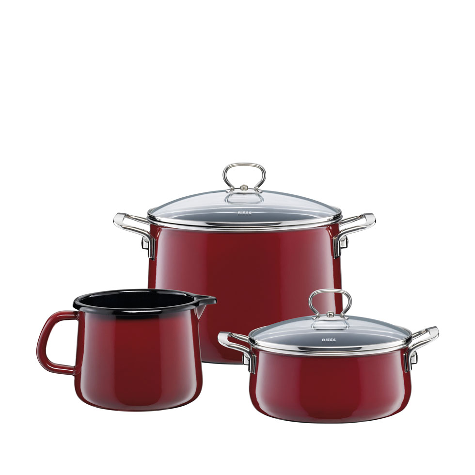 Riess - Pannenset - 3-delig - rosso