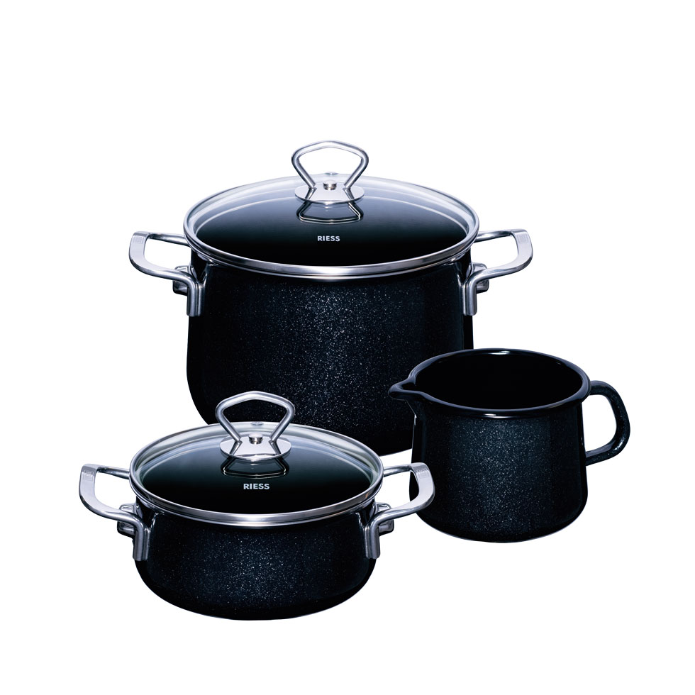 Riess - Pannenset - 3-delig - zwart