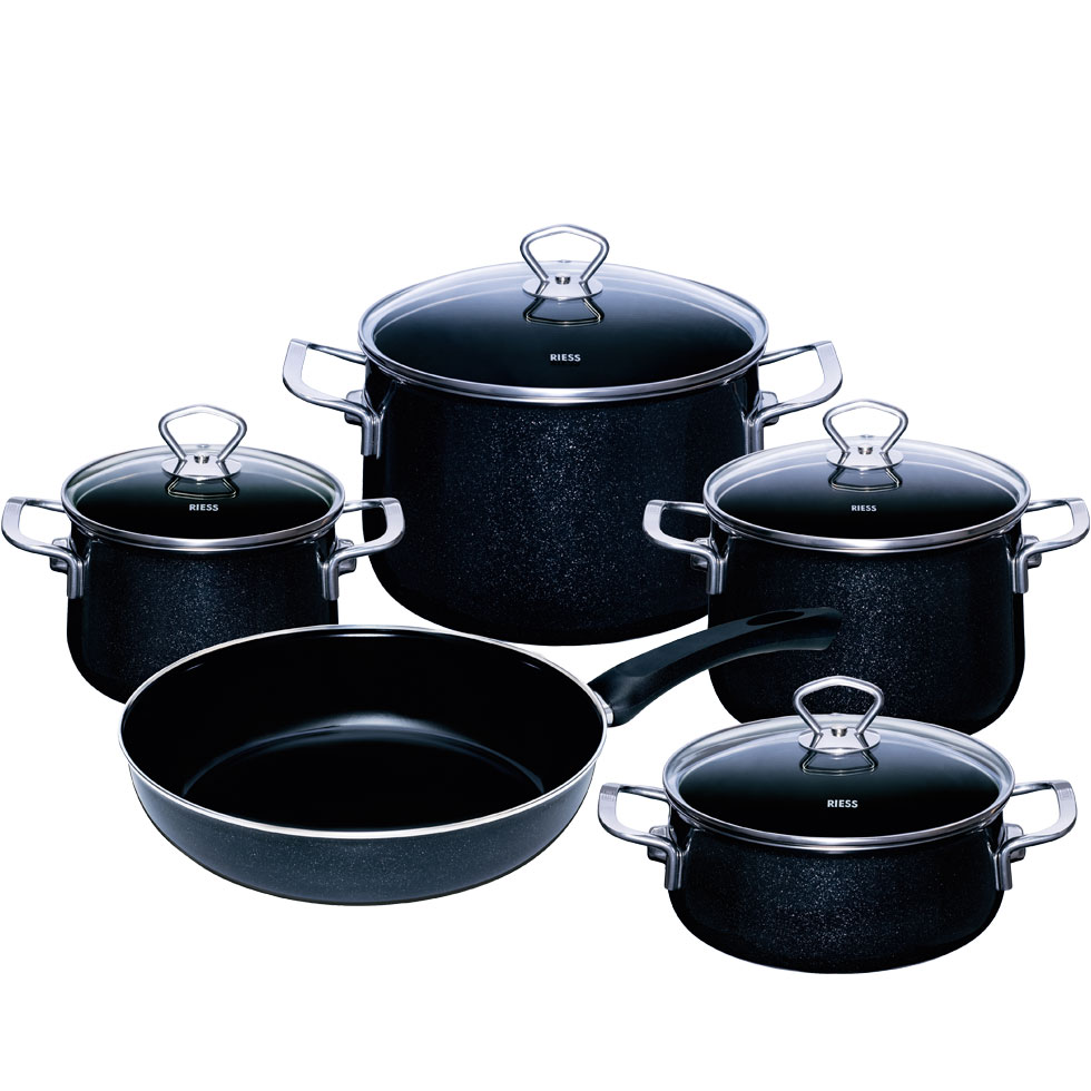 Riess - Pannenset - 5-delig - zwart