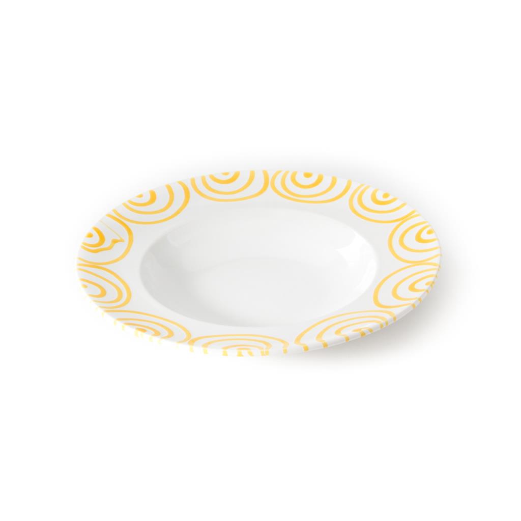 Pastabord - Gevlamd geel - 29 cm