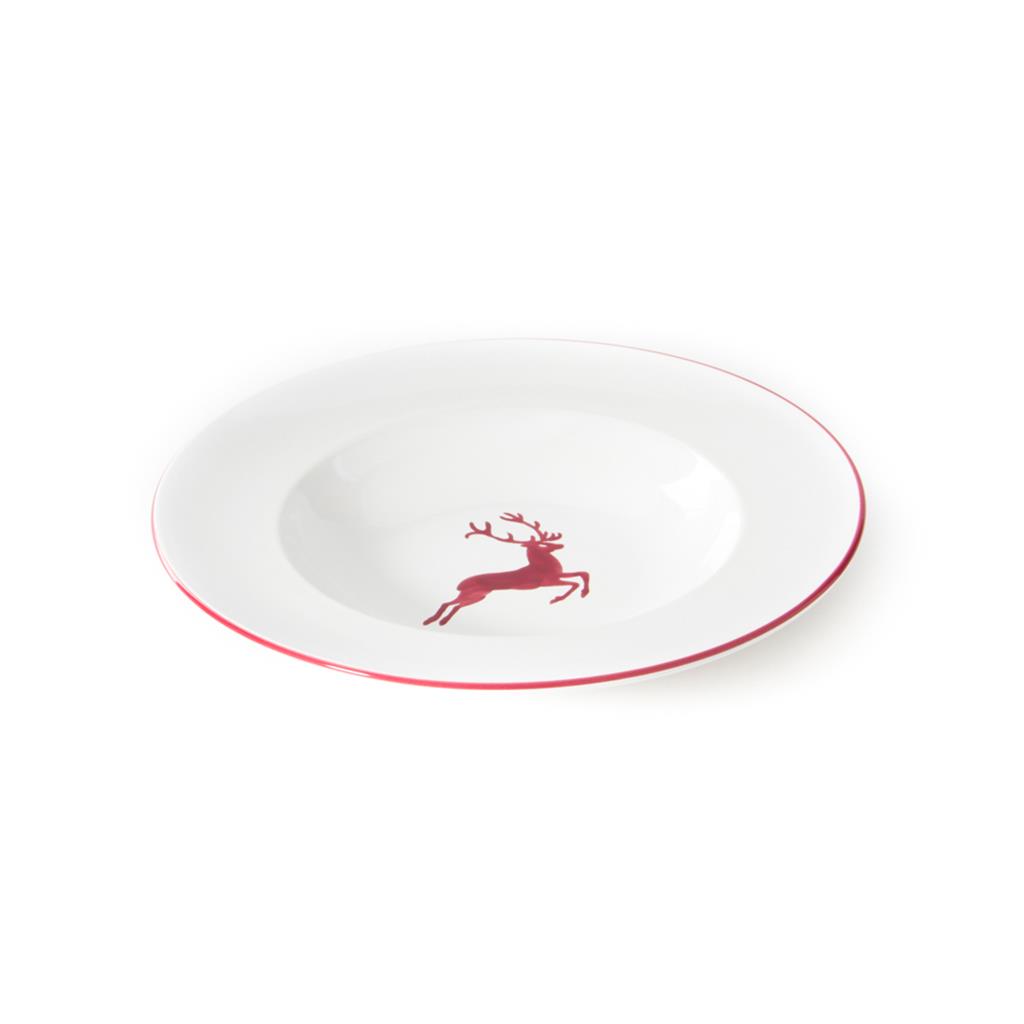 Pastabord - Hert robijnrood - 29 cm