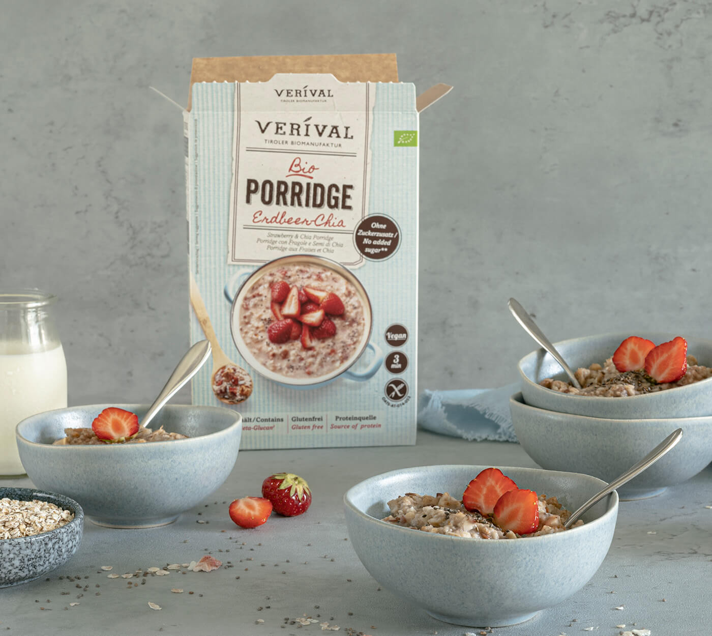 Verival porridge aardbei-chia - 350 gr