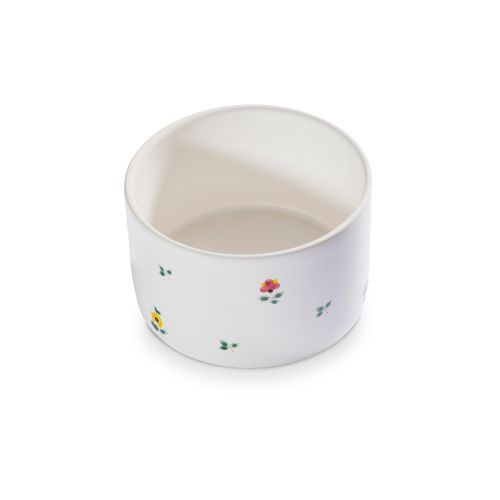 Potje met houten deksel - Alpenbloemen - 14 cm