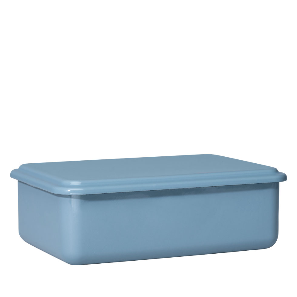 Riess - Bewaardoos hoog met deksel - bosbessenblauw - 23 x 15 x 7 cm - 1,5 ltr