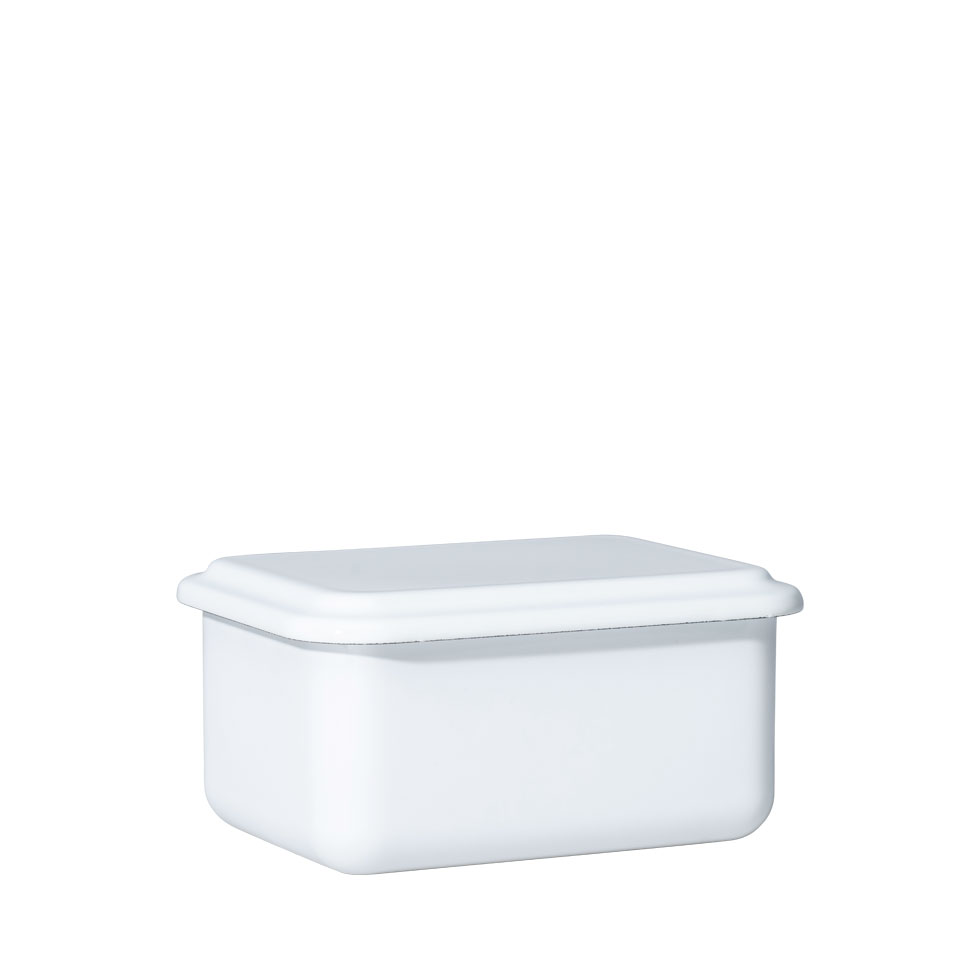 Riess - Bewaardoos hoog met deksel - wit - 15 x 11 x 7 cm - 0,8 ltr