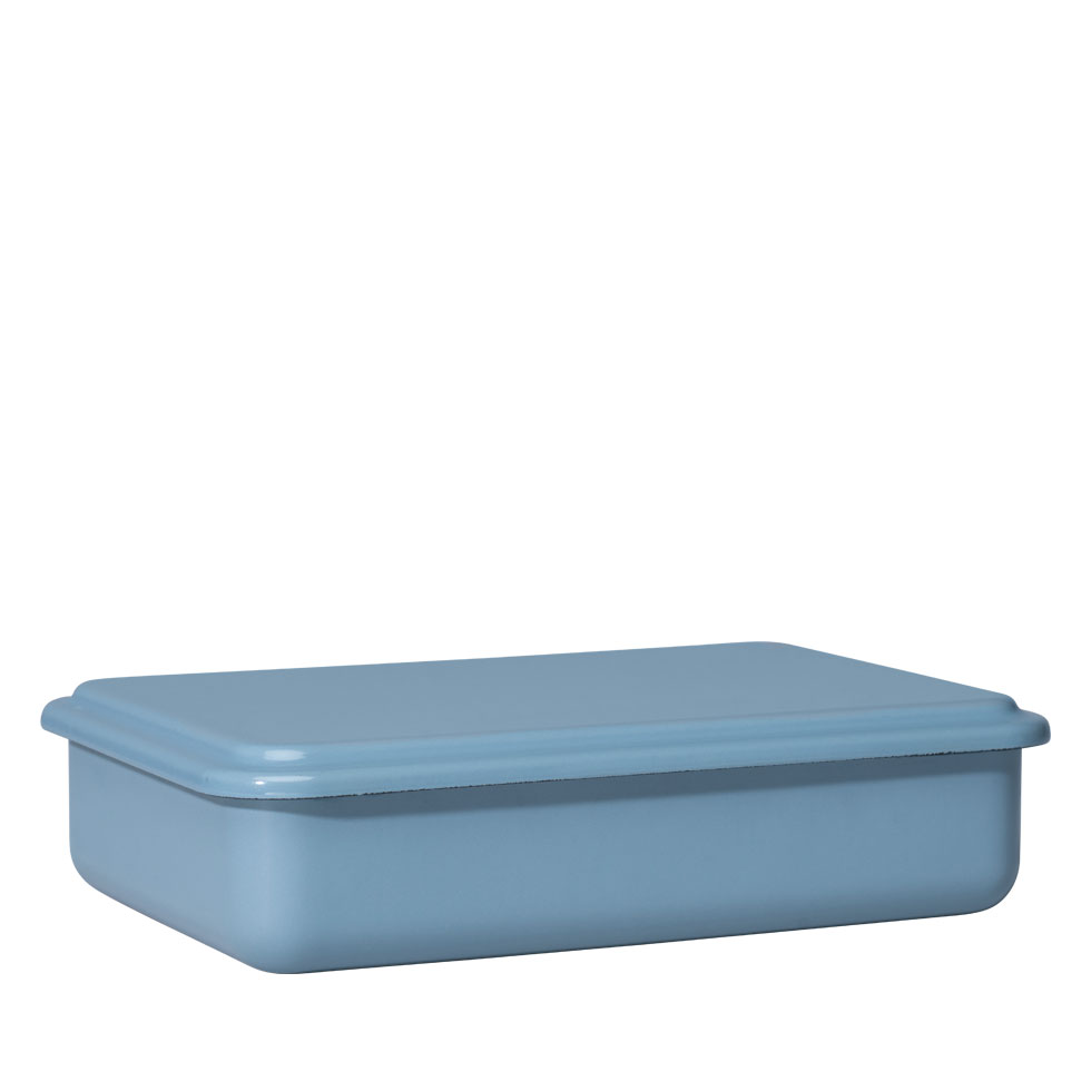 Riess - Bewaardoos laag met deksel - bosbessenblauw - 23 x 15 x 5 cm - 1,0 ltr
