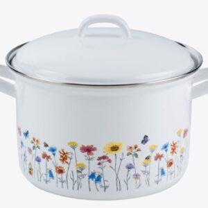 Riess emaille pan Flora 22 cm