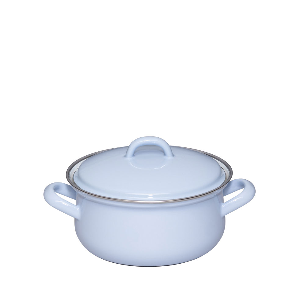 Riess - Pan laag met deksel - lichtblauw - 16 cm - 1,0 ltr