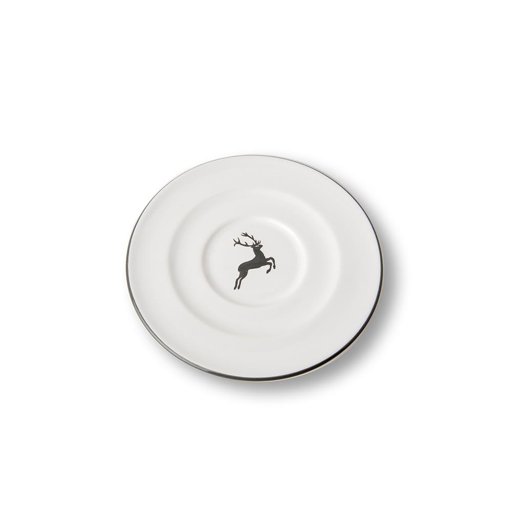 Schoteltje voor cappuccinokopje - Hert grijs - 14 cm