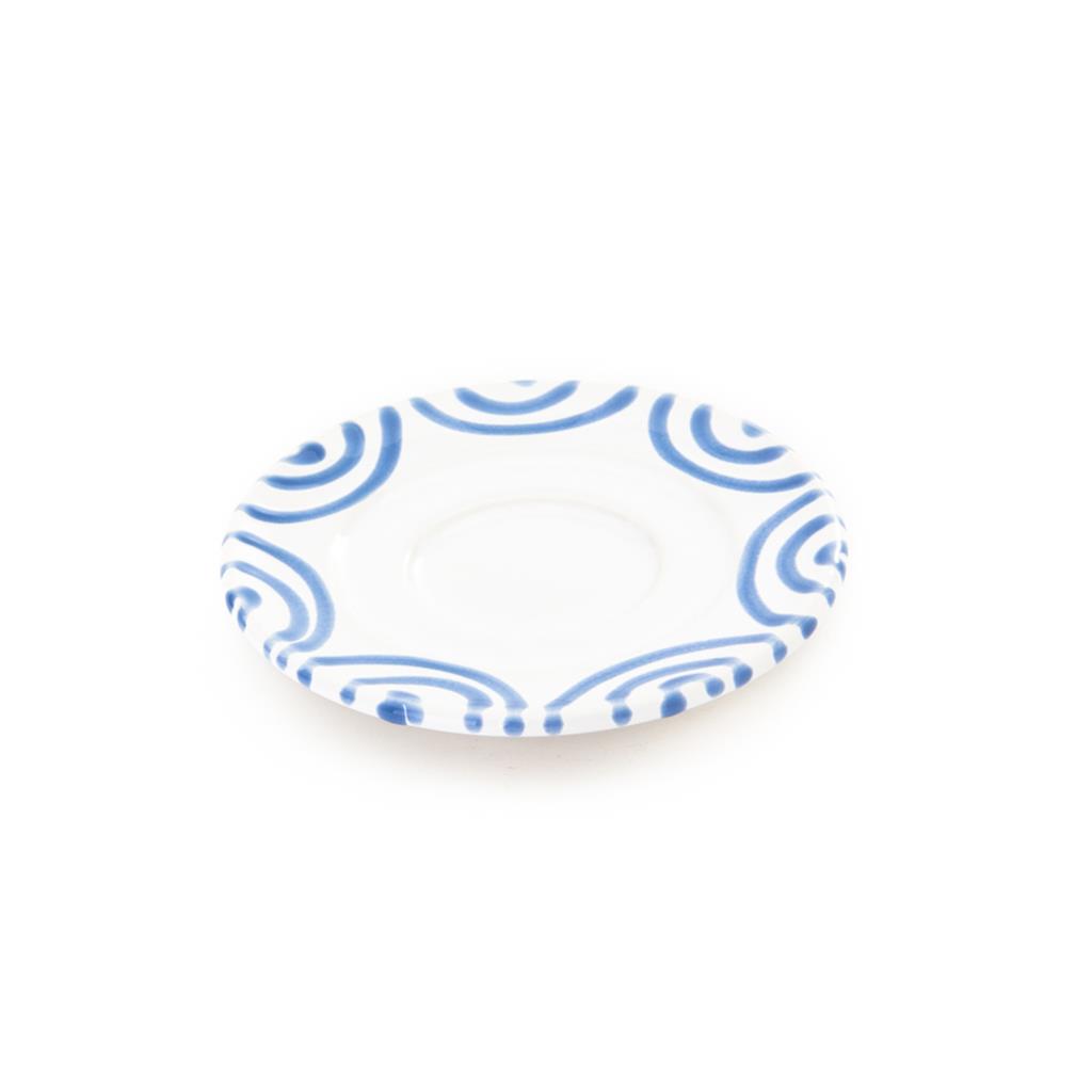 Schoteltje voor espressokopje - Gevlamd blauw - 11 cm
