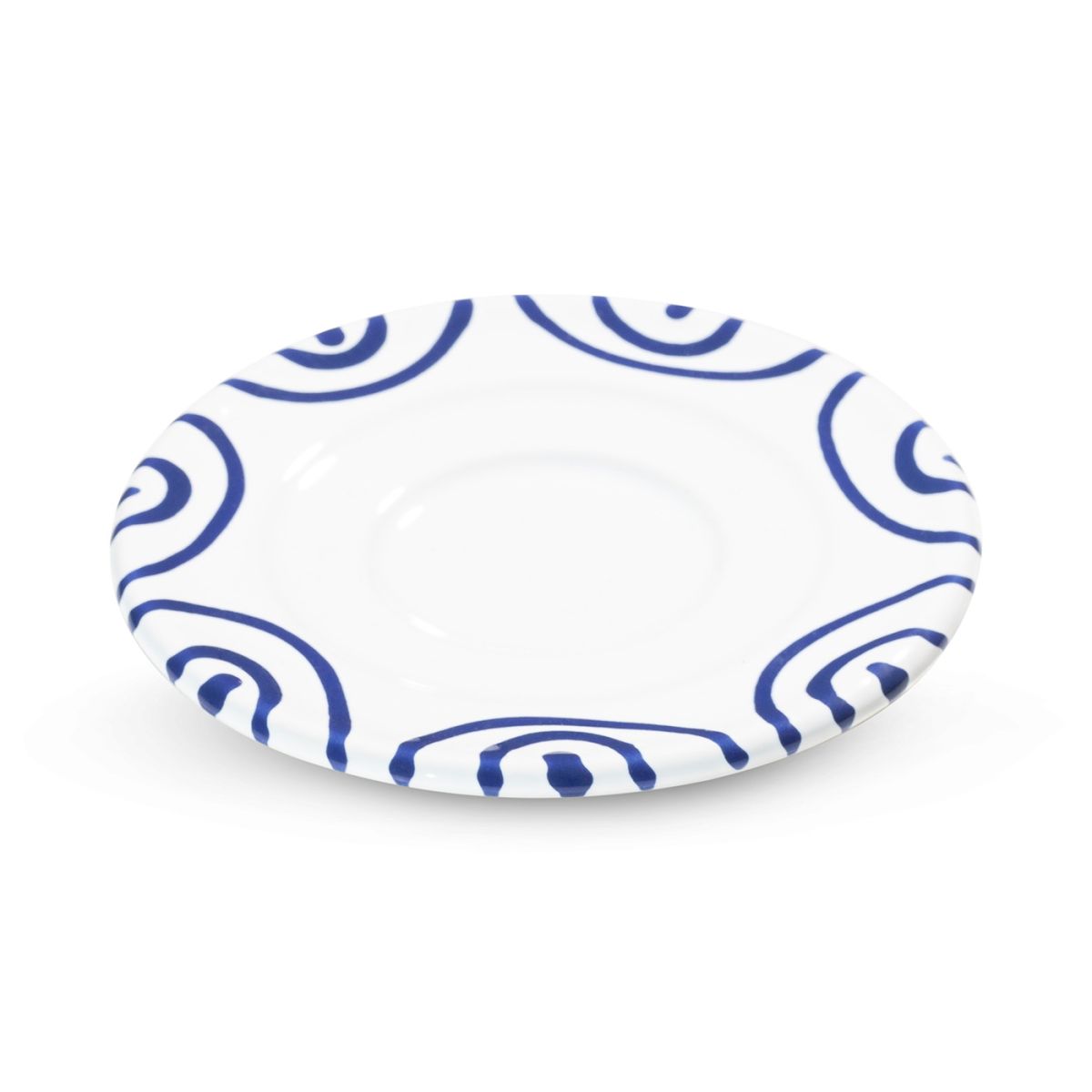 Schoteltje voor espressokopje - Gevlamd donkerblauw - 11 cm