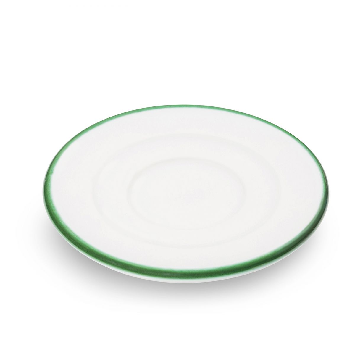 Schoteltje voor espressokopje - Rand groen - 11 cm