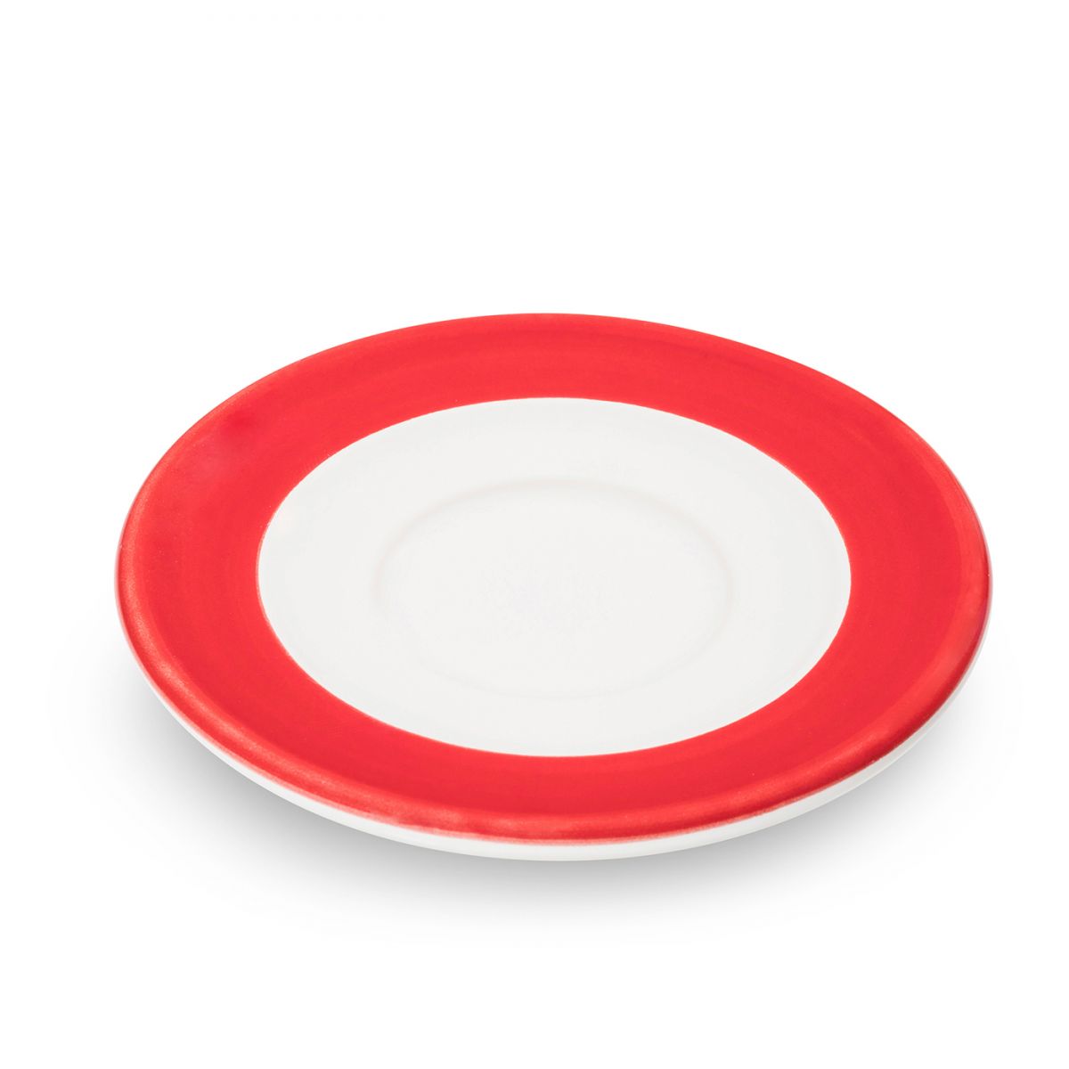 Schoteltje voor espressokopje - Variatie robijnrood - 11 cm