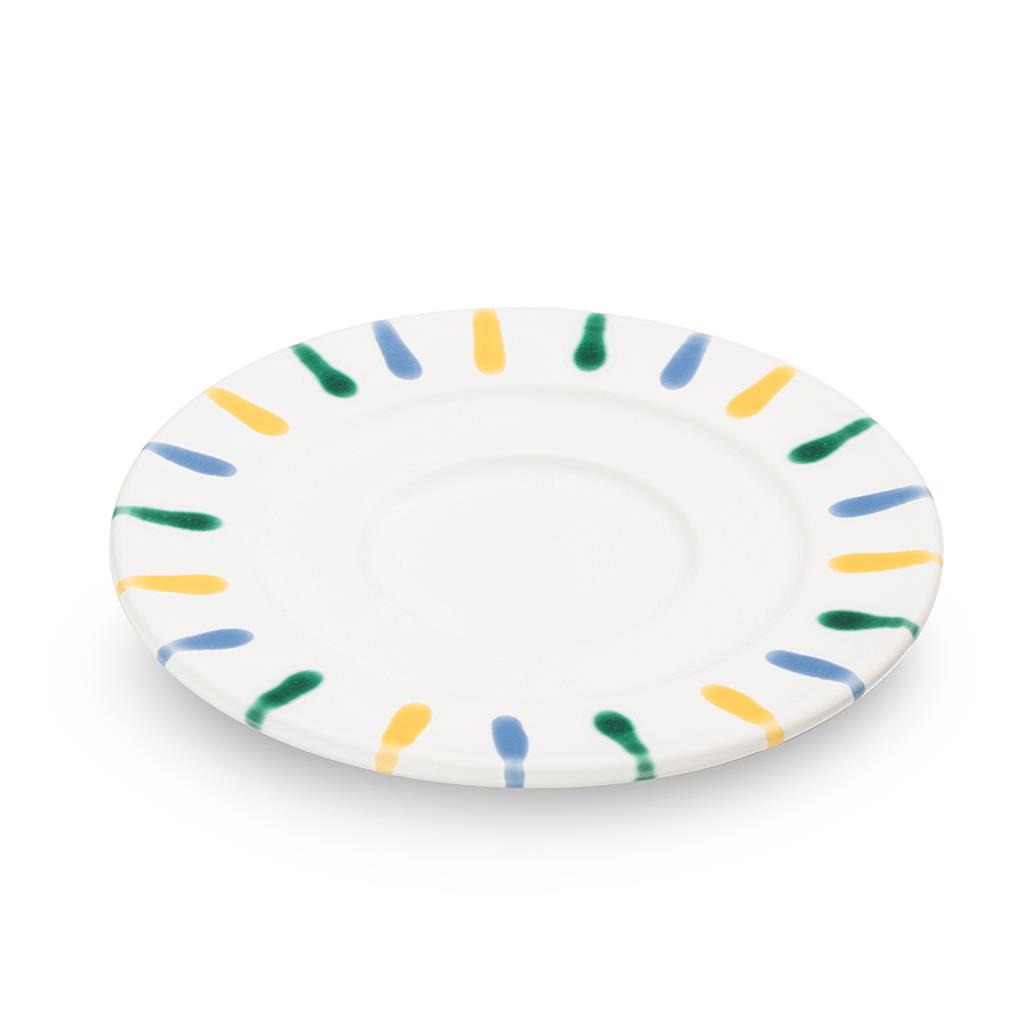 Schoteltje voor koffiekopje - Gevlamd Bont - 16 cm