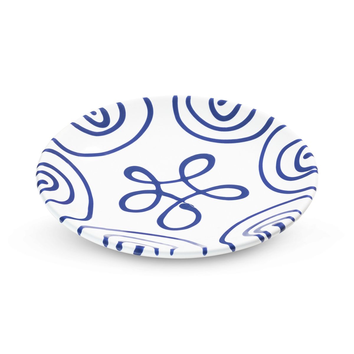 Schoteltje voor koffiekopje - Gevlamd donkerblauw - 15 cm