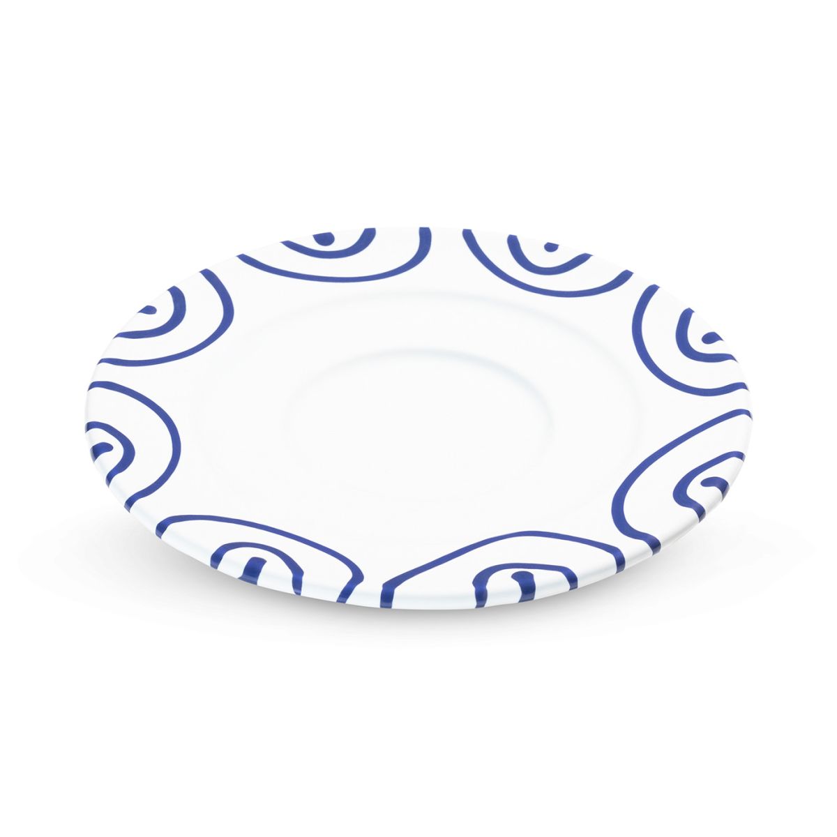 Schoteltje voor koffiekopje - Gevlamd donkerblauw - 16 cm