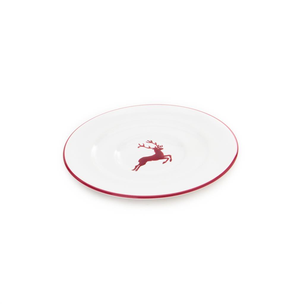 Schoteltje voor koffiekopje - Hert bordeauxrood - 15 cm