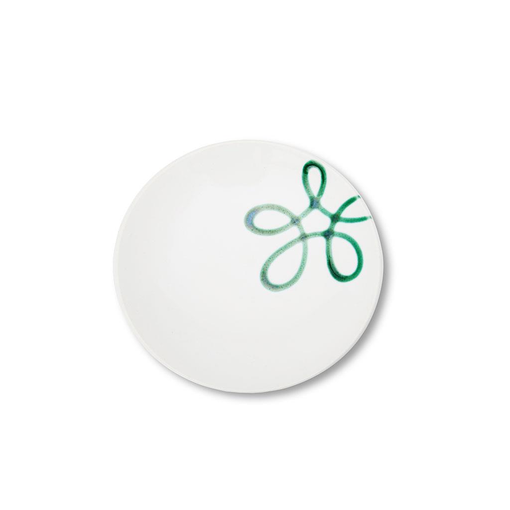 Schoteltje voor koffiekopje - Puur gevlamd groen - 15 cm
