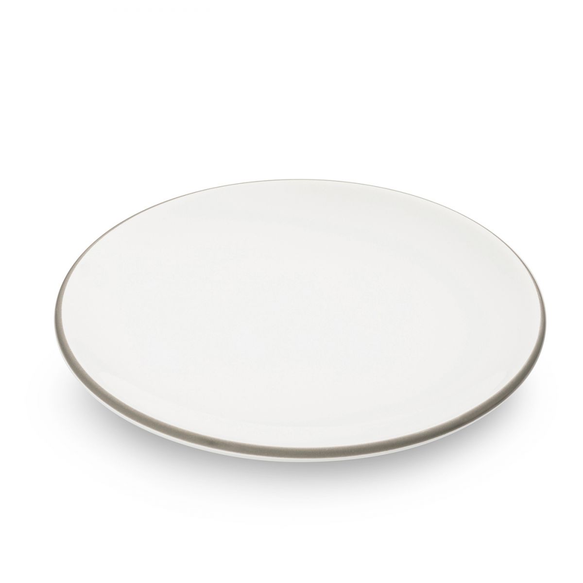 Schoteltje voor koffiekopje - Rand grijs - 15 cm