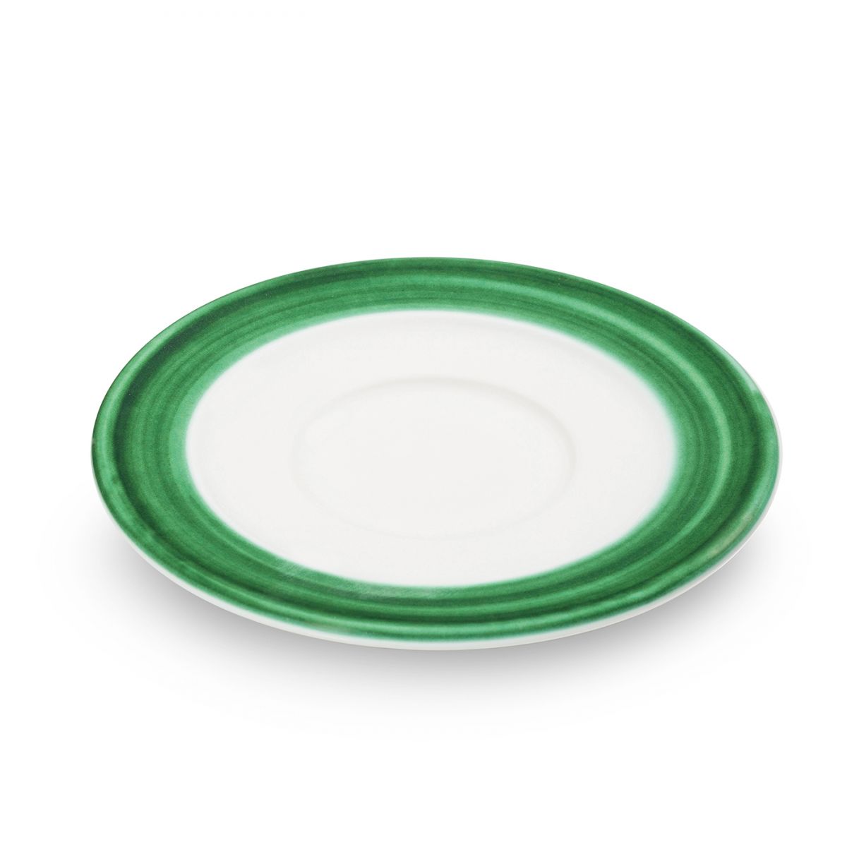 Schoteltje voor koffiekopje - Variatie groen - 16 cm