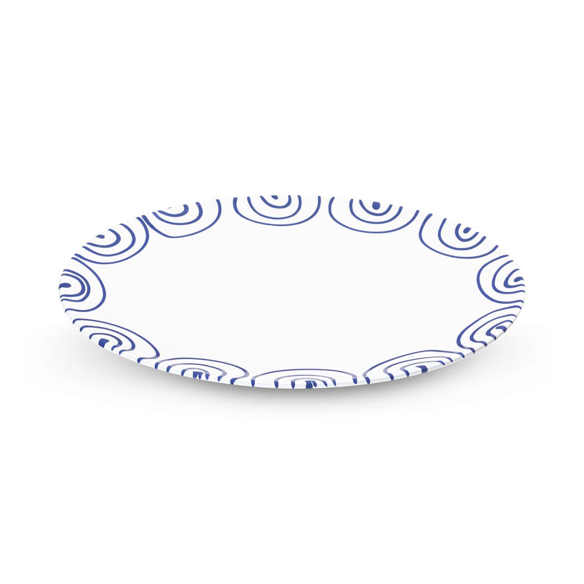 Serveerschaal ovaal - Gevlamd donkerblauw - 33 x 26 cm