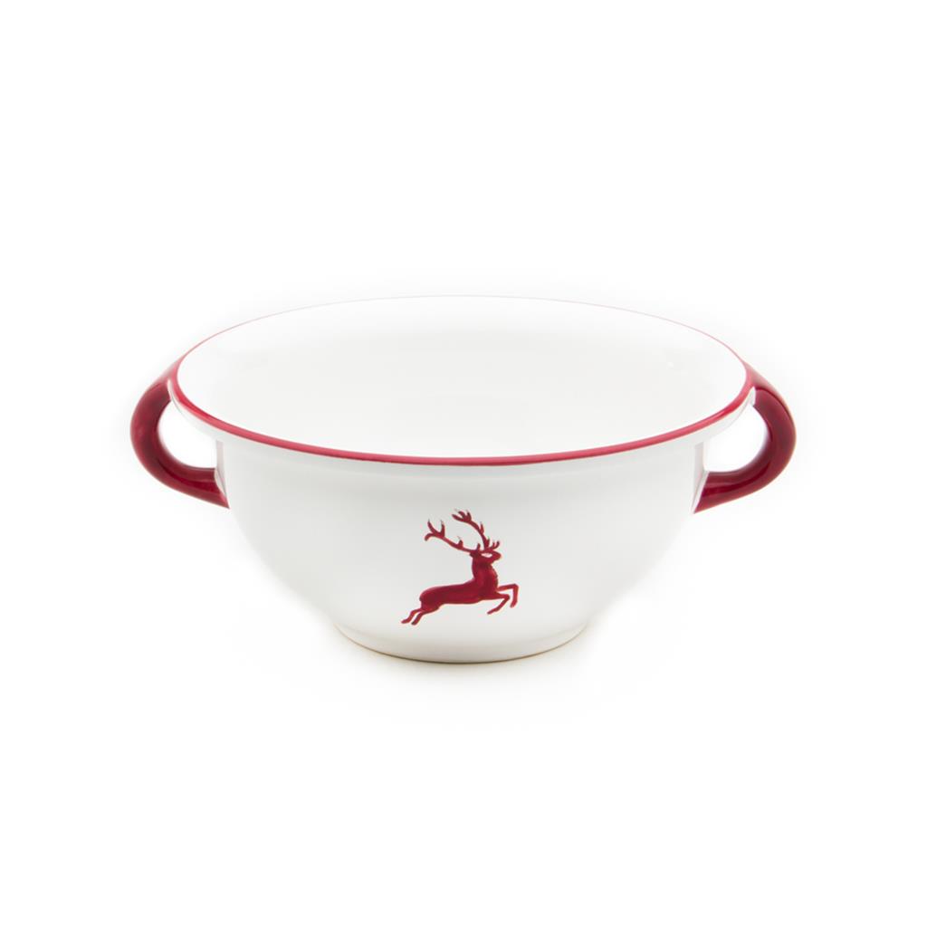 Serveerschaal met oren - Hert bordeauxrood - 25 cm