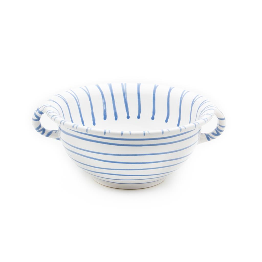 Serveerschaal met oren - Gevlamd blauw - 25 cm