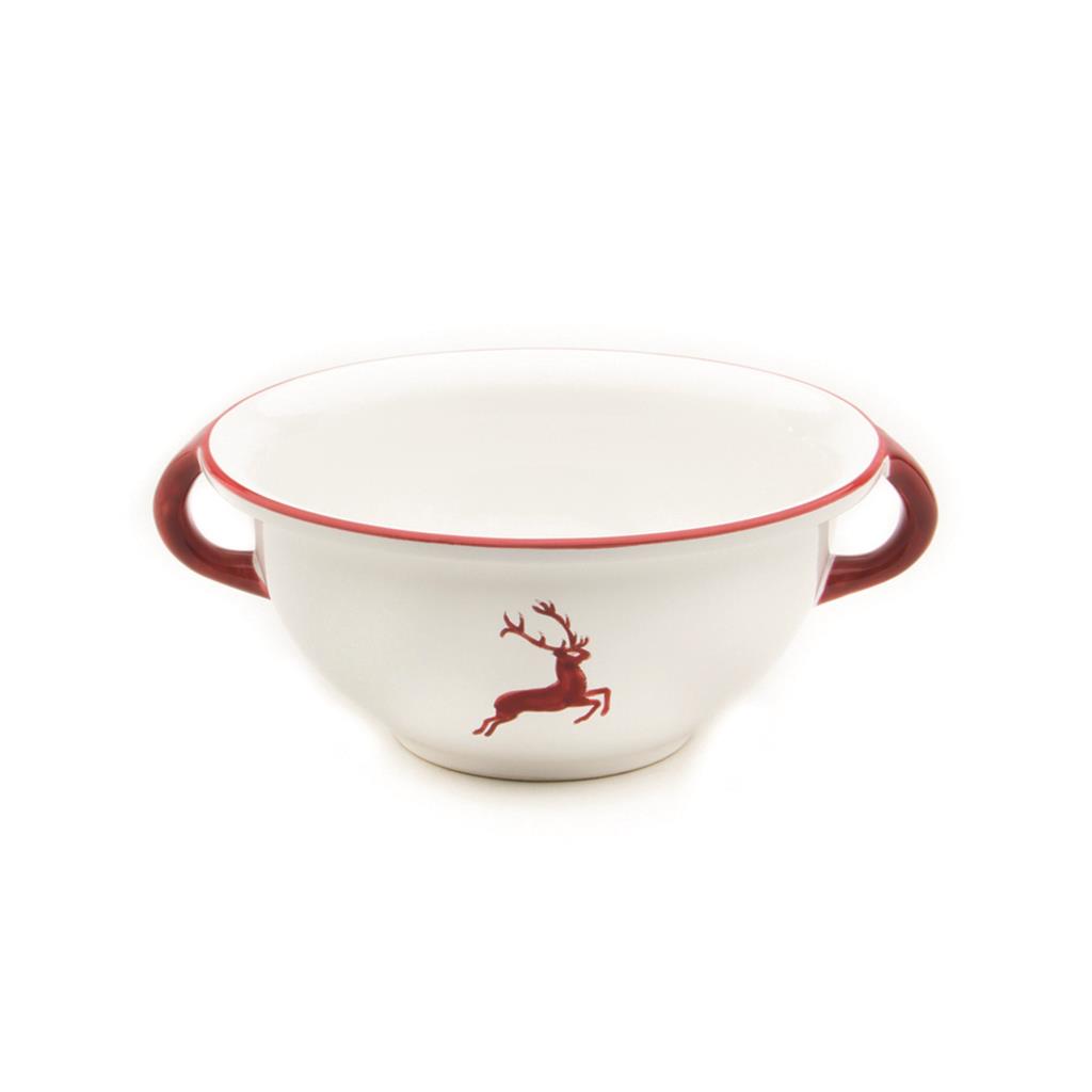 Serveerschaal met oren - Hert robijnrood - 25 cm