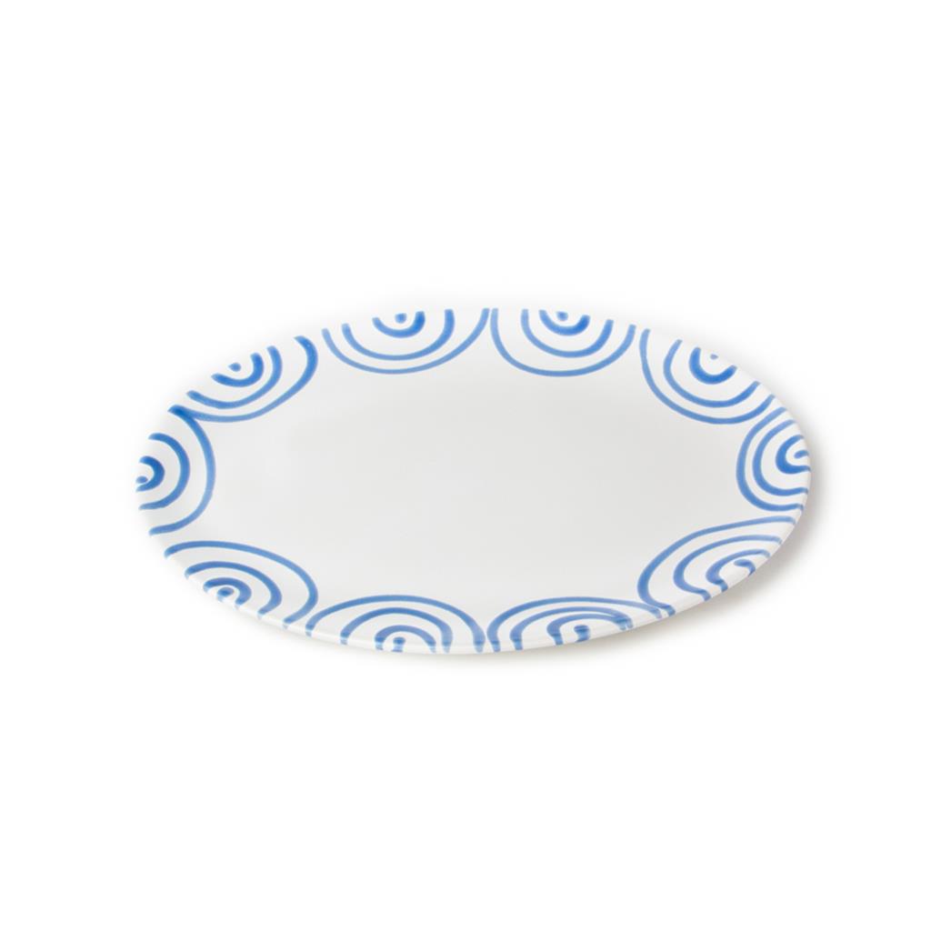 Serveerschaal ovaal - Gevlamd blauw - 33 x 26 cm