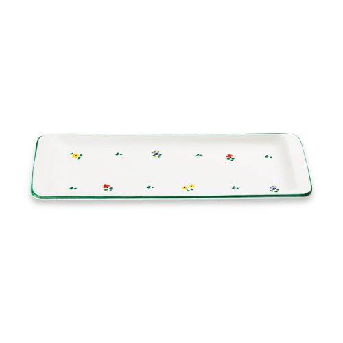 Serveerschaal rechthoek - Alpenbloemen - 42 x 16 cm
