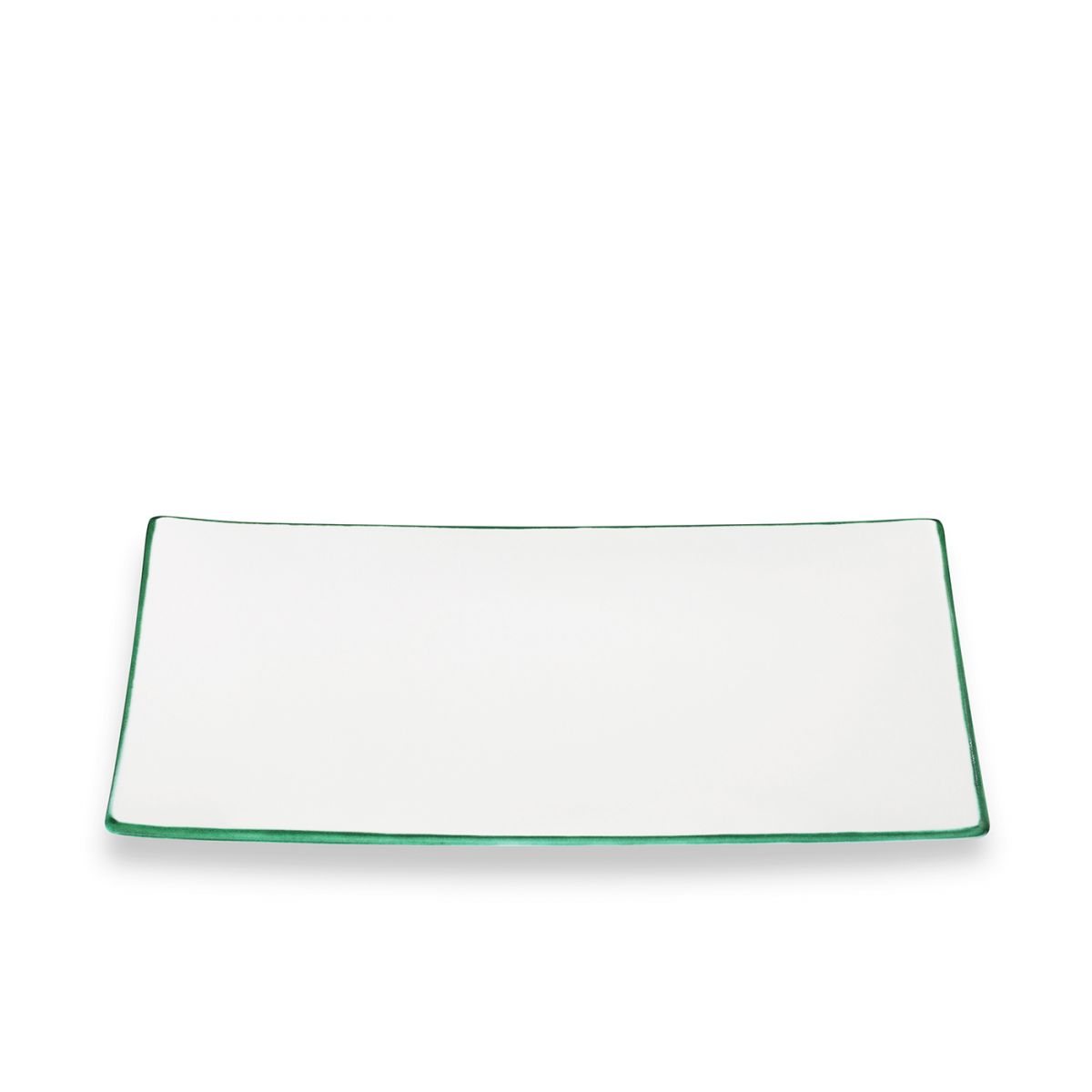 Serveerschaal rechthoek - Rand groen - 30 x 20 cm