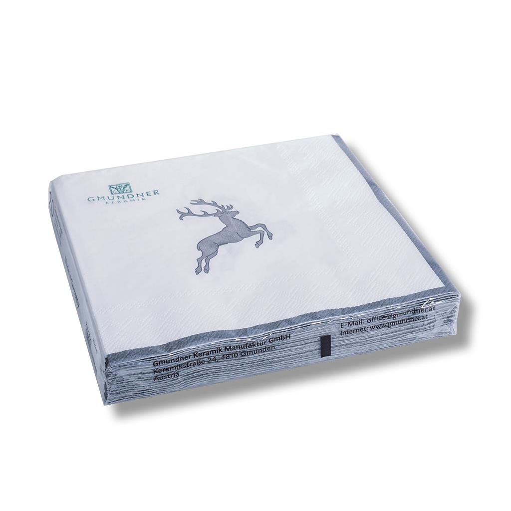 Servetten - Hert grijs - 33x33 cm